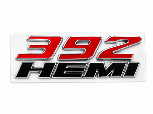 392 HEMI Fender Emblems (Pair) – Red & Black